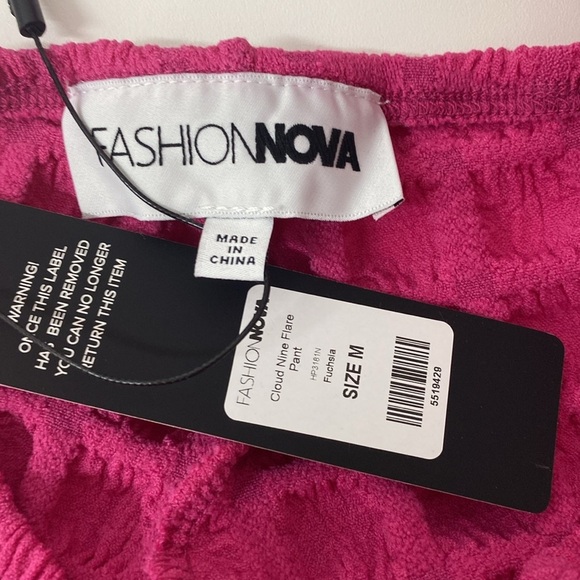 Fashion Nova Popcorn Pant Set Flare Medium Barbiecore - Picture 8 of 13